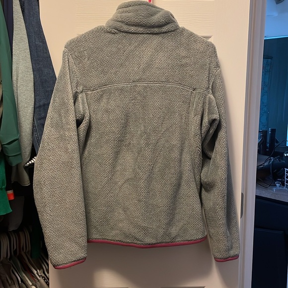 Patagonia Half Snap Fleece Pullover Sweatshirt Gray Pink Medium - Picture 4 of 5